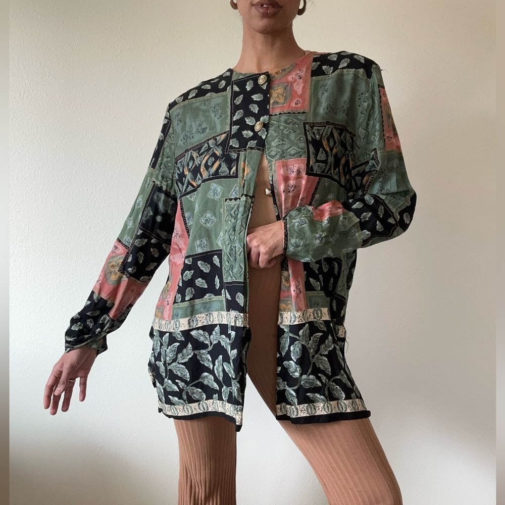 Y2k Patchwork Button-Up - image 1